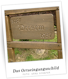 Das Ortseingangsschild